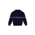 Boy's Knitted Jacquard Mock-Neck Pullover